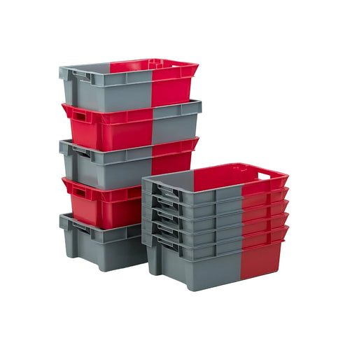 32L Euro Stack Nest Container – Solid Plastic Crate