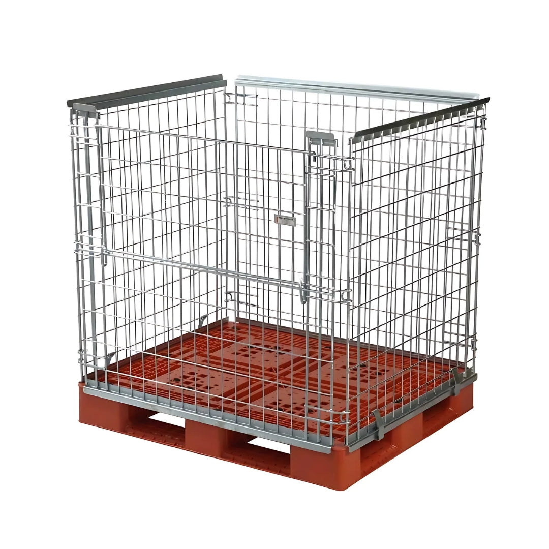 Collapsible Stackable Pallet Retention Cage