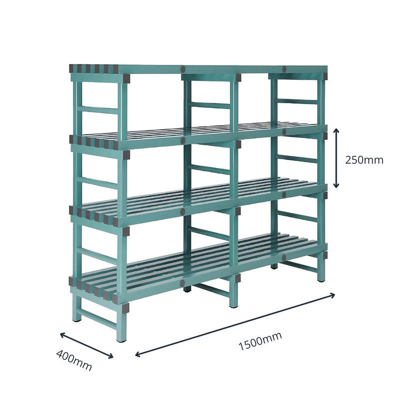 Double Bay Plastic Racking Shelves