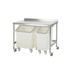 Food Grade Mobile Ingredient Bin with Dispenser Flap - 65L