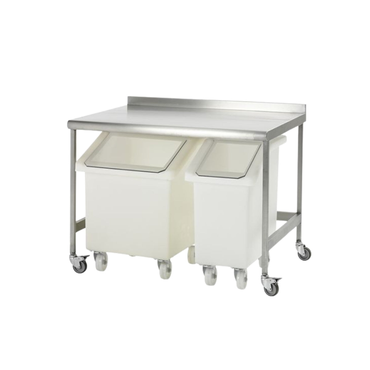 Food Grade Mobile Ingredient Bin with Dispenser Flap - 65L