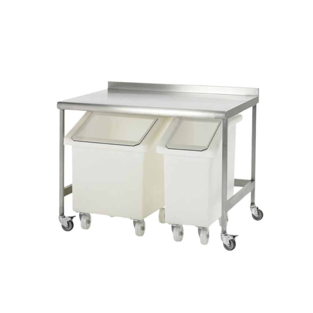 Food Grade Mobile Ingredient Bin with Dispenser Flap – 90L