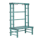 Plastic Changing Room Bench with Hooks