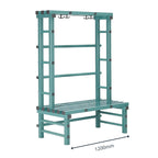 Plastic Changing Room Bench with Hooks